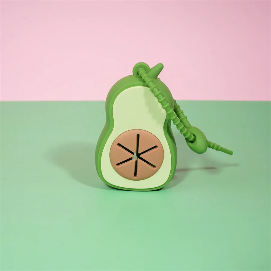 Hondenpoepzakjeshouder avocado met riemclip