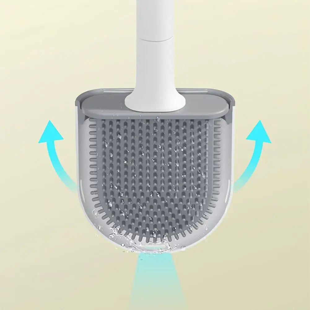 Toiletborstel siliconen ophangbaar met houder