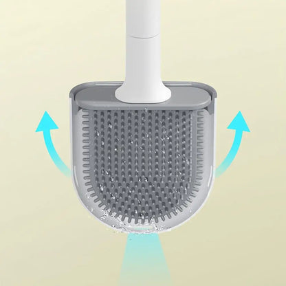 Toiletborstel siliconen ophangbaar met houder