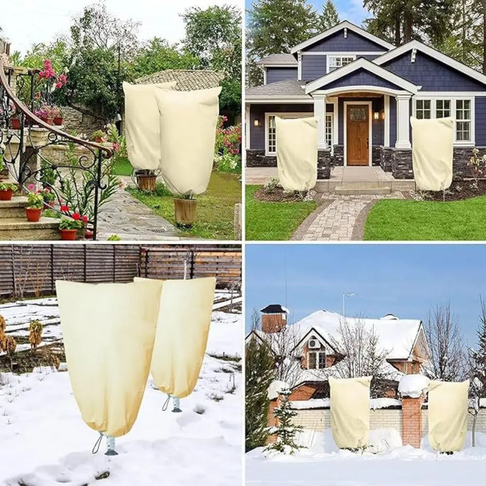 Plantenbeschermhoes winter non-woven rits trekkoord