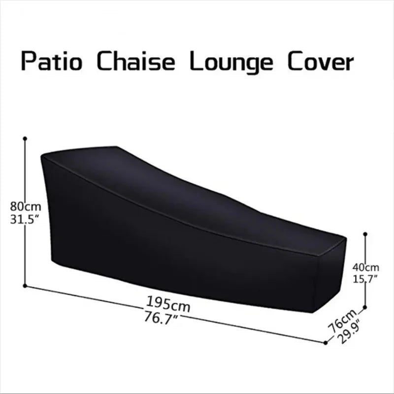 Loungestoelhoes zwart 210D