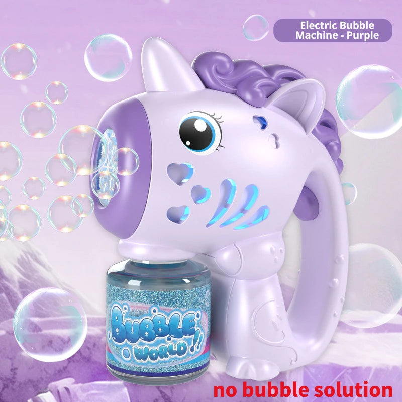 Bellenblaaspistool elektrisch unicorn LED