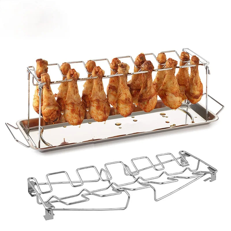 Grillrek kipdrumsticks 14 plekken met druppelpan