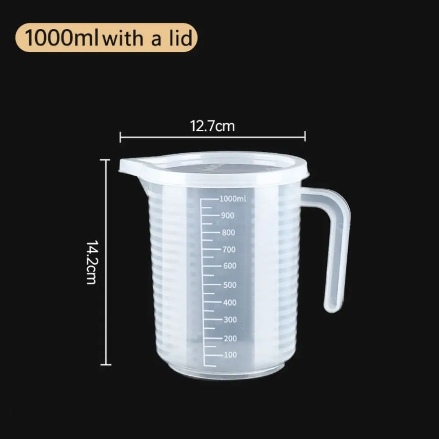 Maatbeker kunststof transparant 1L