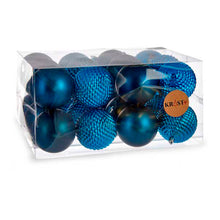 Krist+ Set Kerstballen Krist+ 00927 Blauw Plastic Ø 8 Cm (6 Stuks)