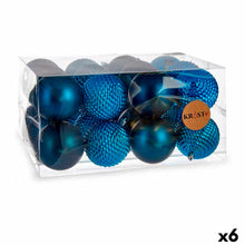 Krist+ Set Kerstballen Krist+ 00927 Blauw Plastic Ø 8 Cm (6 Stuks)