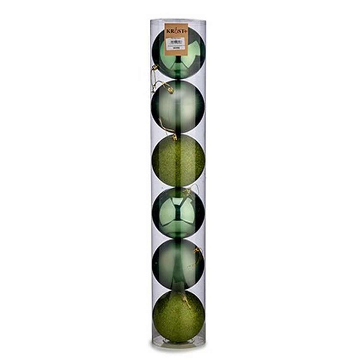 Krist+ Set Kerstballen Krist+ 00804 Groen Plastic Ø 12 Cm 6 Onderdelen (6 Stuks)