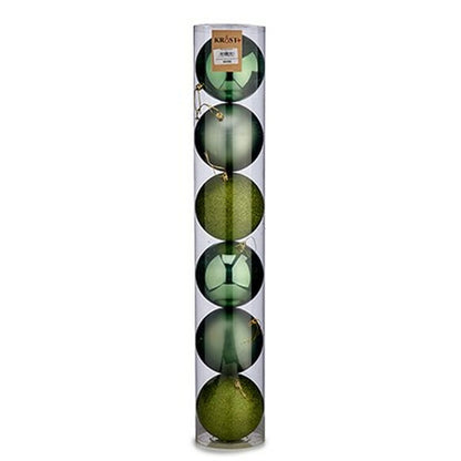 Krist+ Set Kerstballen Krist+ 00804 Groen Plastic Ø 12 Cm 6 Onderdelen (6 Stuks)