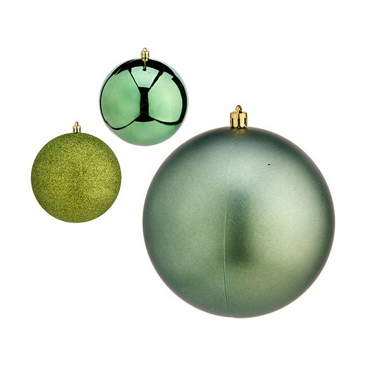 Krist+ Set Kerstballen Krist+ 00804 Groen Plastic Ø 12 Cm 6 Onderdelen (6 Stuks)