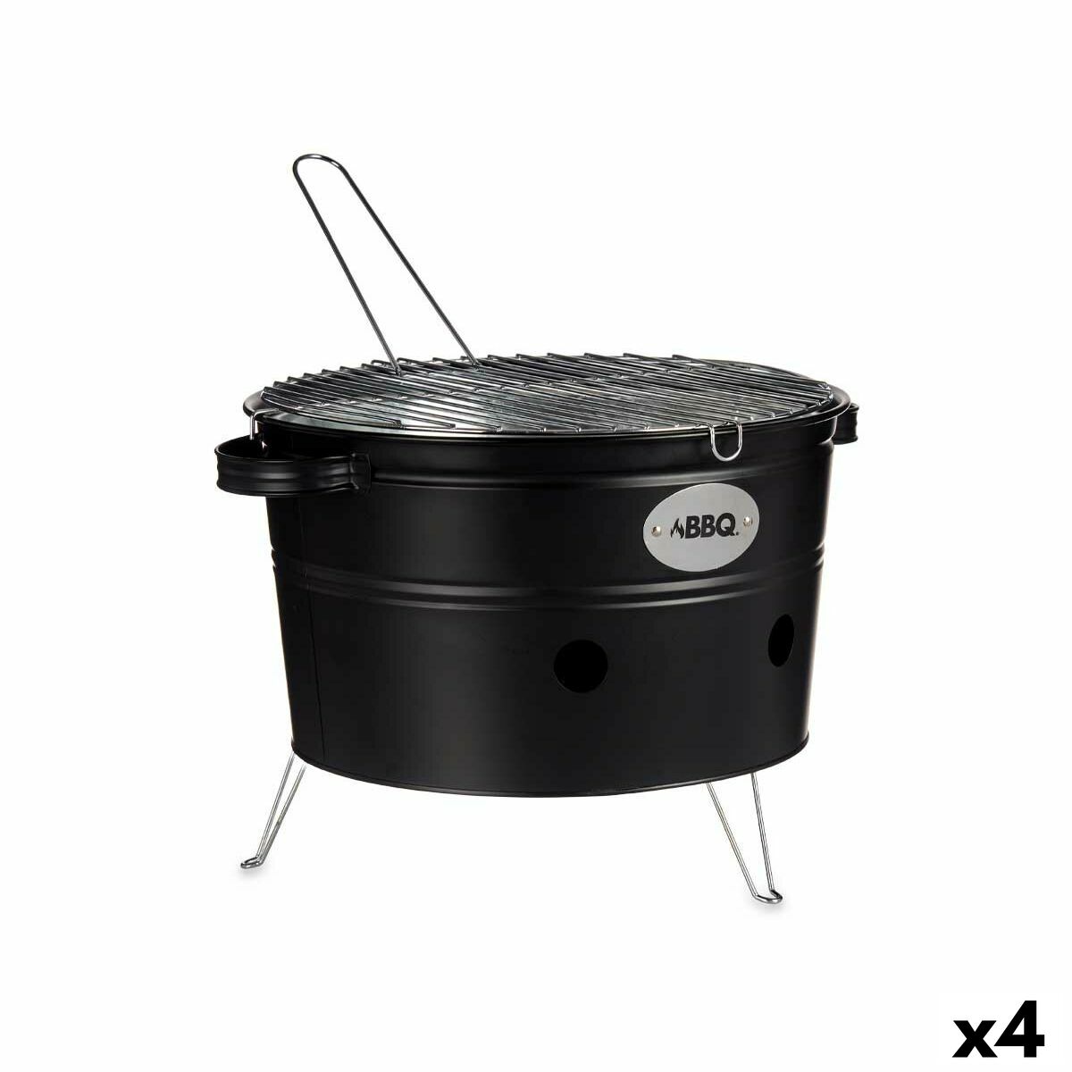 La Dehesa Barbecue Draagbare Ijzer Zink 35 X 21 X 42 Cm (4 Stuks)