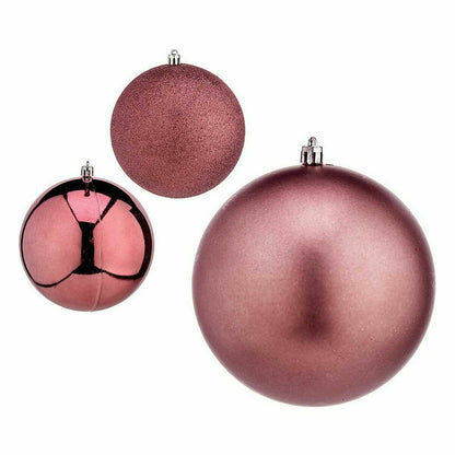 Krist+ Set Kerstballen Krist+ 00798 Roze Plastic Ø 12 Cm (6 Stuks)