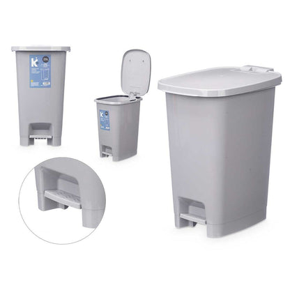 Bigbuy Home Pedaalemmer Abk-142 1 Grijs Plastic 25 L (6 Stuks)