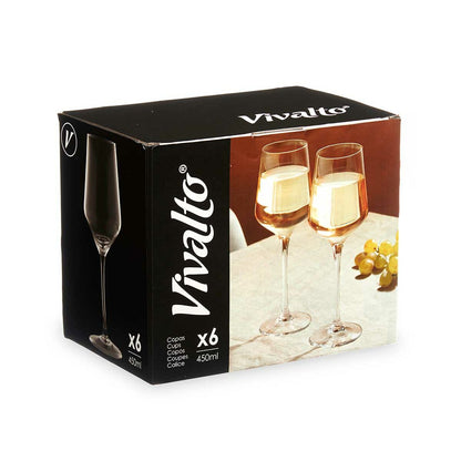 Vivalto Wijnglas Vivalto Rej6345/Bhz6 Transparant Glas 450 Ml (6 Stuks)