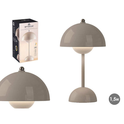 Gift Decor Bureaulamp Gift Decor Grijs 1,5 W Paddestoel (4 Stuks)