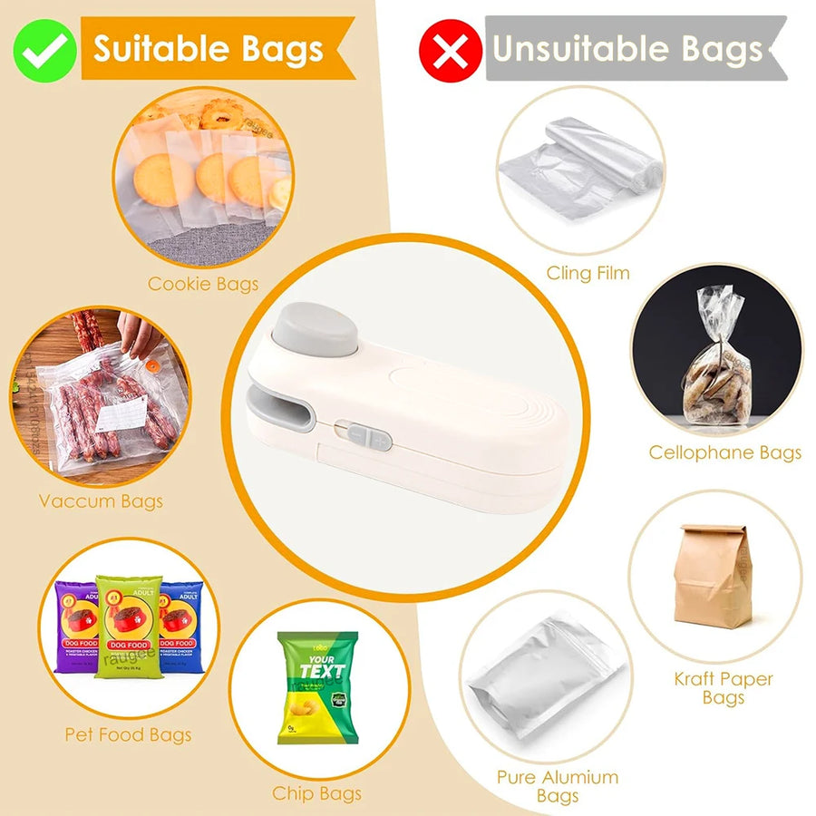 Mini hitte sealer zakken
