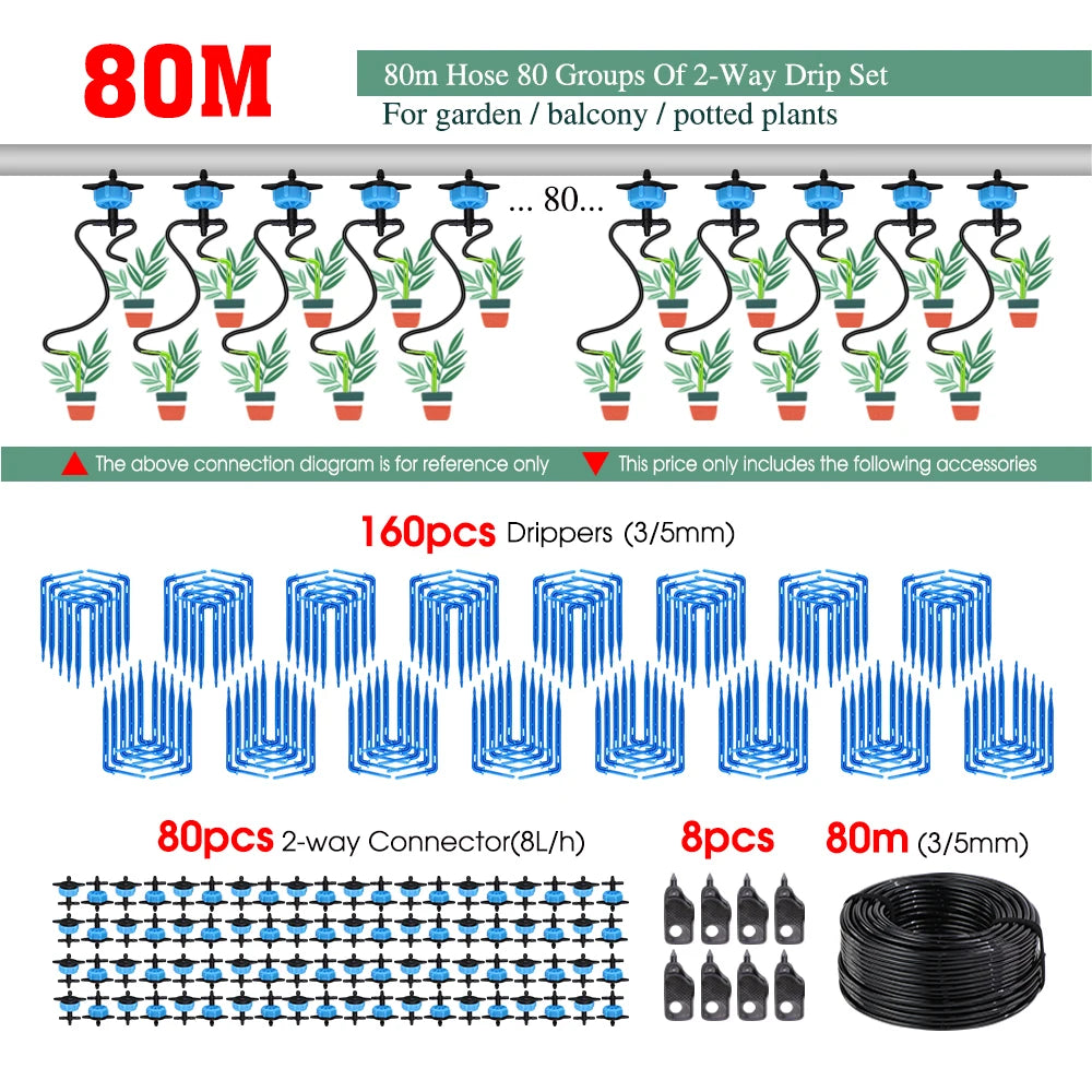 MUCIAKIE 4/2-Wegen Druppel Irrigatiesysteem