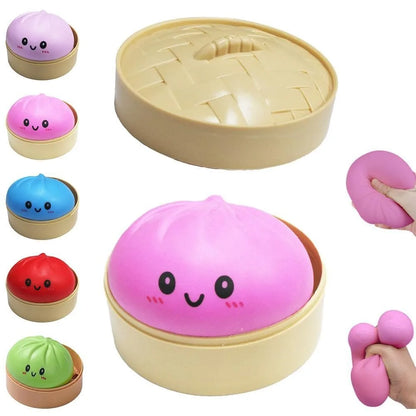 Squishy stressbal dumpling vrolijk gezicht