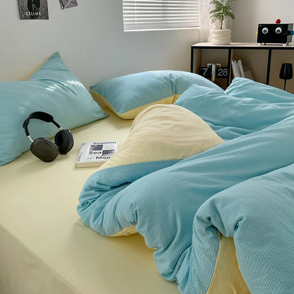 Dekbedovertrekset microfiber 3-delig met rits