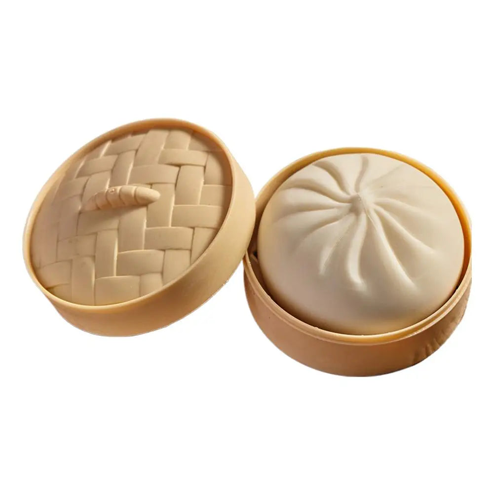 Kleurrijke Dumpling Stressbal Fidget Toy met Stoommandje