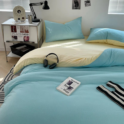 Dekbedovertrekset microfiber 3-delig met rits