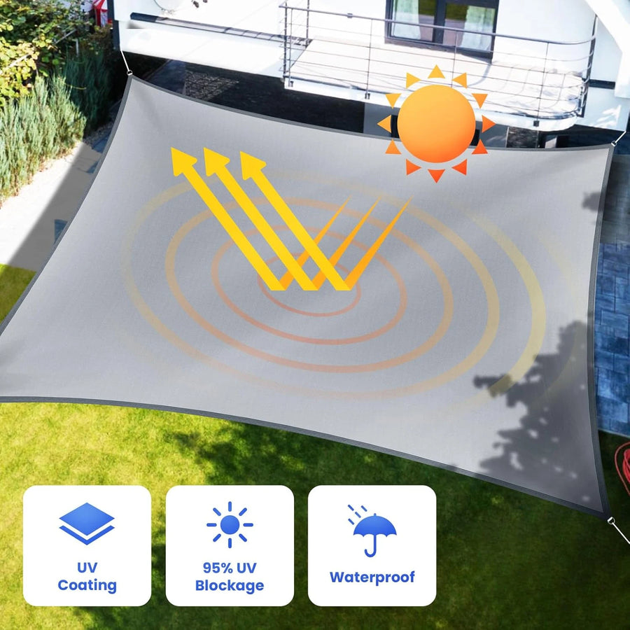 Zonnescherm waterdicht 95% UV-bescherming poly cotton