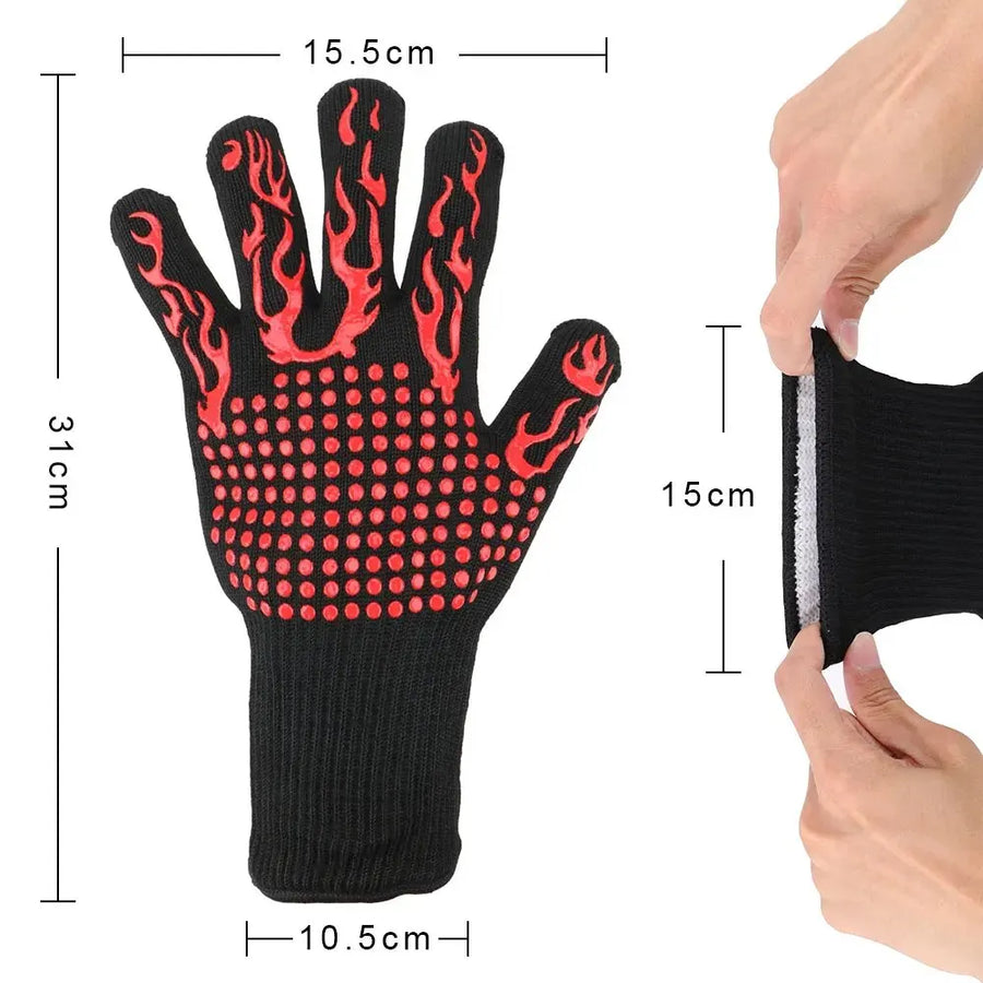 Hittebestendige handschoenen 500°C antislip katoen