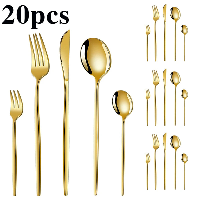 Gouden Portugese Bestekset RVS