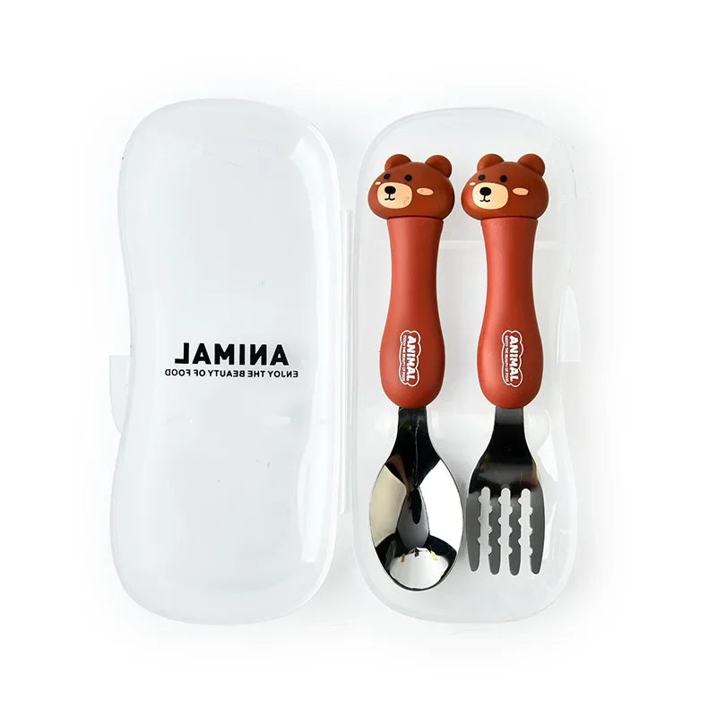 Kinderbestek Cartoon Dier Set