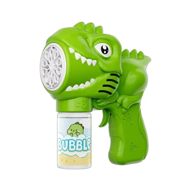 Dinosaurus bubbelmachine met licht 6 openingen