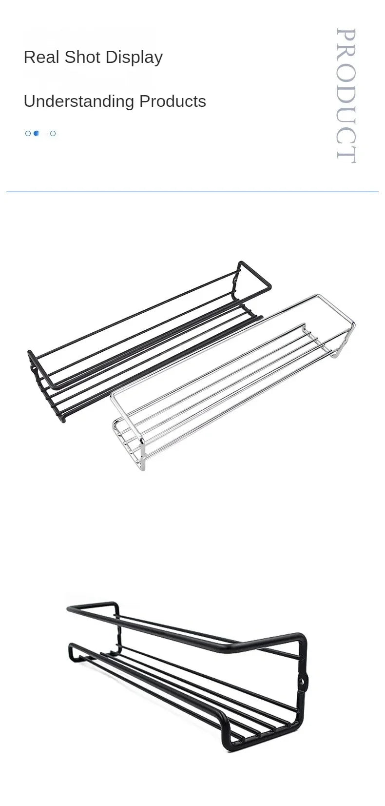 Set van 2 ijzeren draadkruidenrekken voor wandmontage