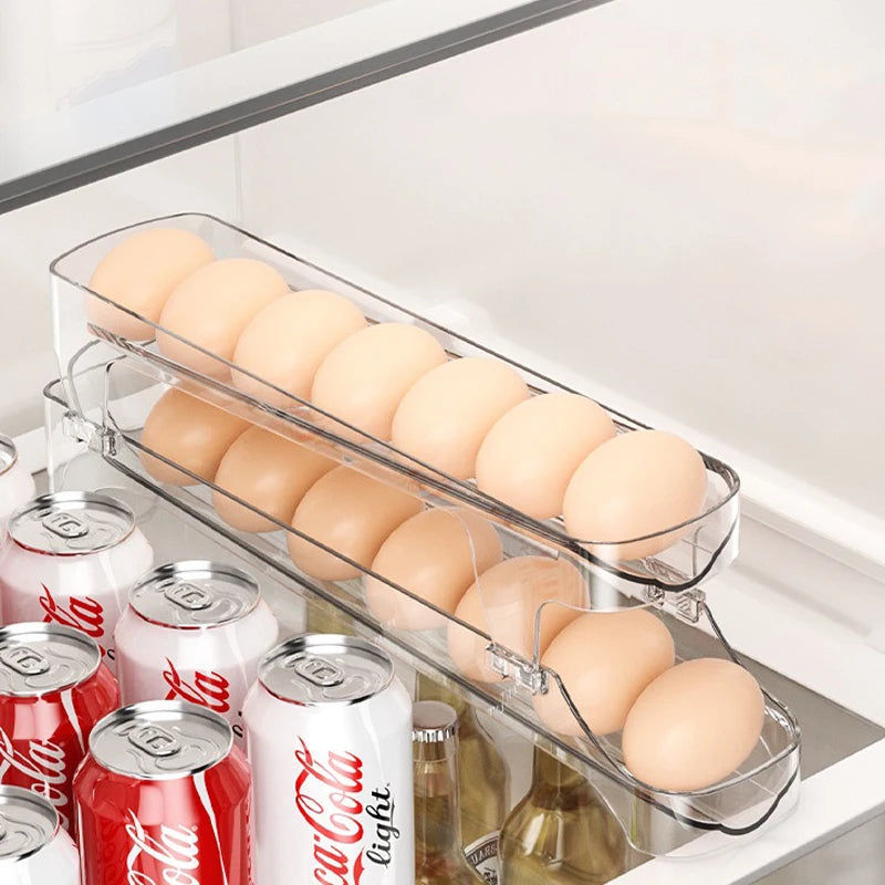 Automatic Double-Layer Egg Dispenser for Refrigerator