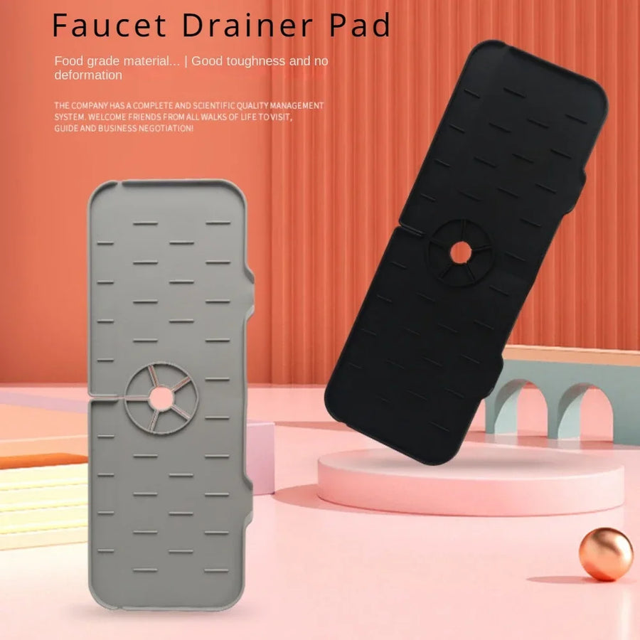 Gootsteenmat 37x14 cm met sponsrek siliconen