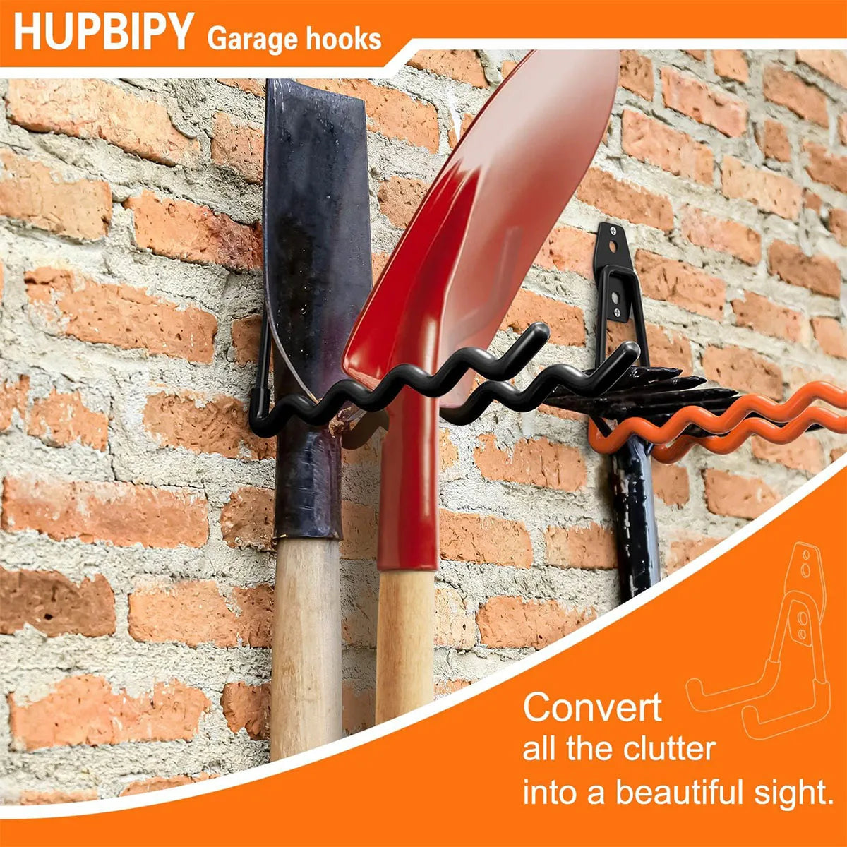 Wandhaken voor Gereedschap en Tuinspullen