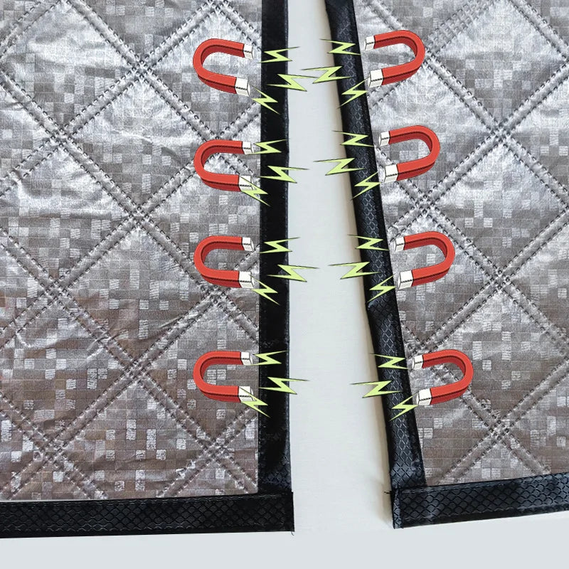Magnetic Door Curtain Black – Easy to Install – Keeps Cold Out and Warmth In