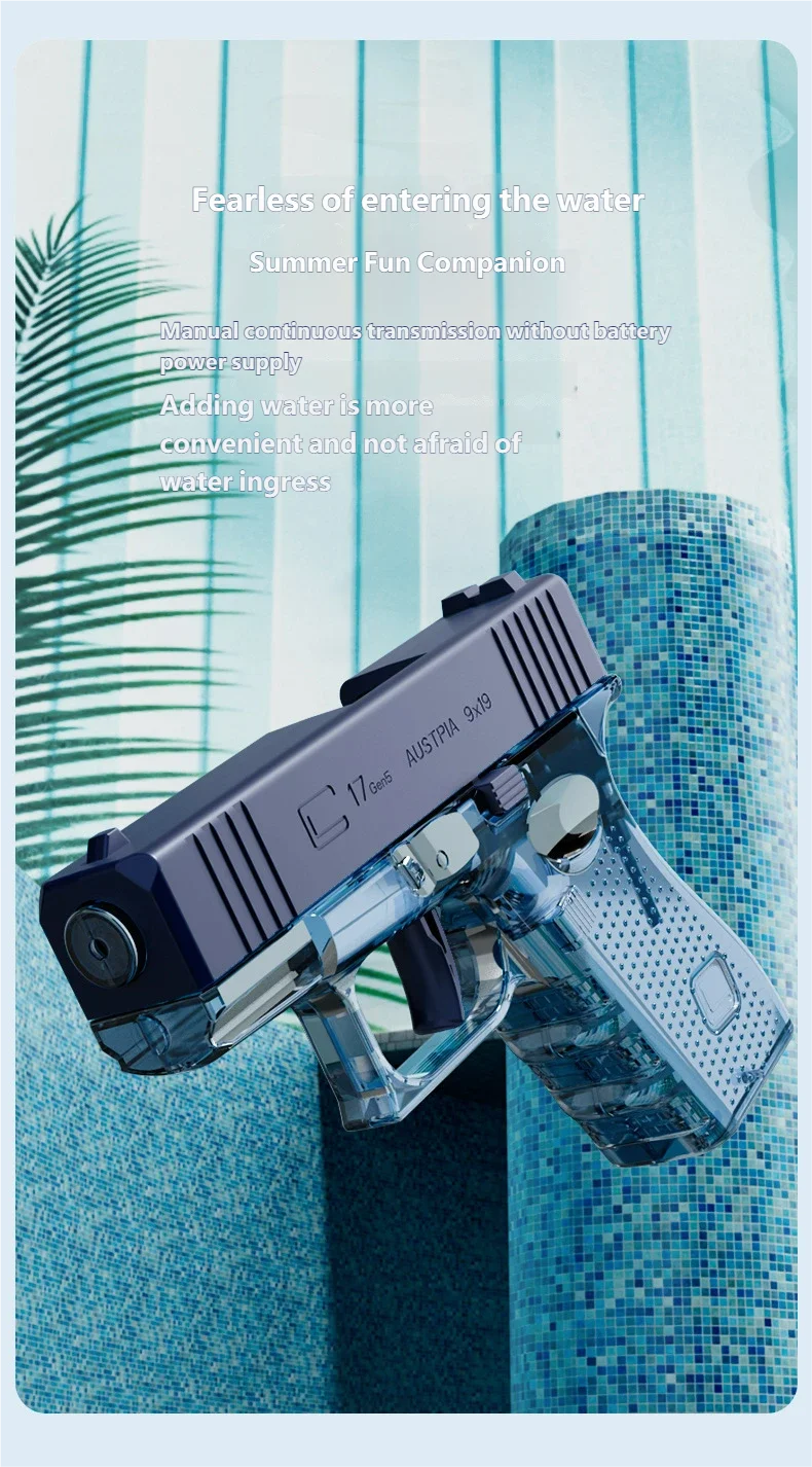 Mini Water Gun without Batteries for Outdoor Fun