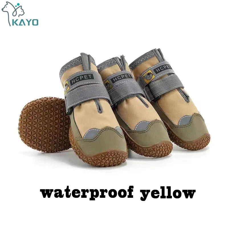 Hondenschoenen 4 stuks reflecterend anti-slip zwart