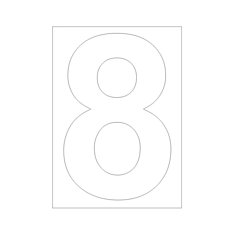 Zelfklevende Vuilnisbak Nummersticker