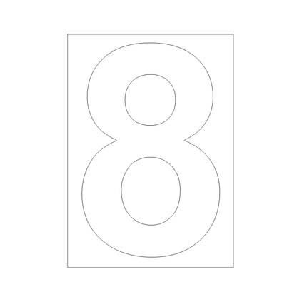 Zelfklevende Vuilnisbak Nummersticker