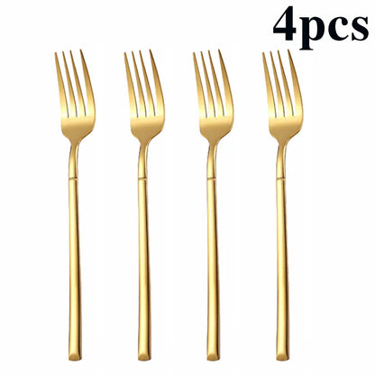 16-delige Gouden Bestekset Roestvrij Staal voor 4 Personen