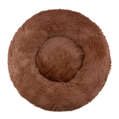 Huisdierbed rond pluche machinewasbaar Ø40-90 cm