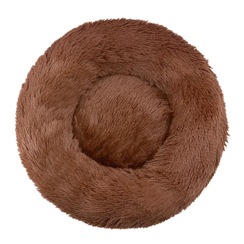Huisdierbed rond pluche machinewasbaar Ø40-90 cm
