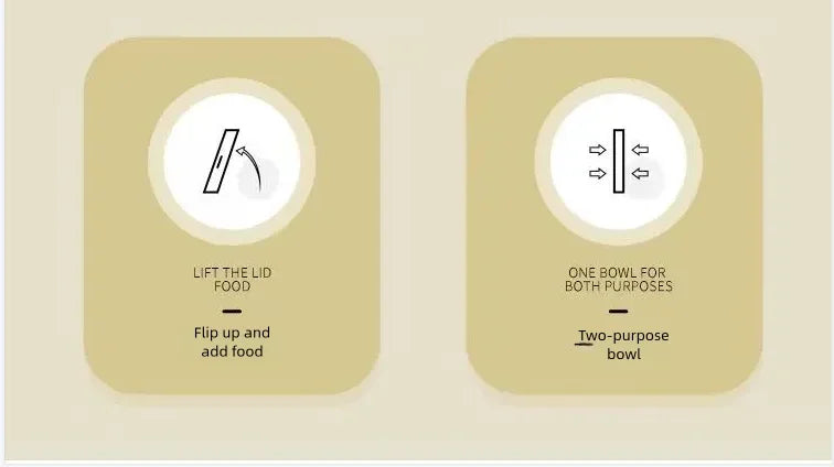Integrated Food and Water Bowl for Cats and Dogs | Plastic