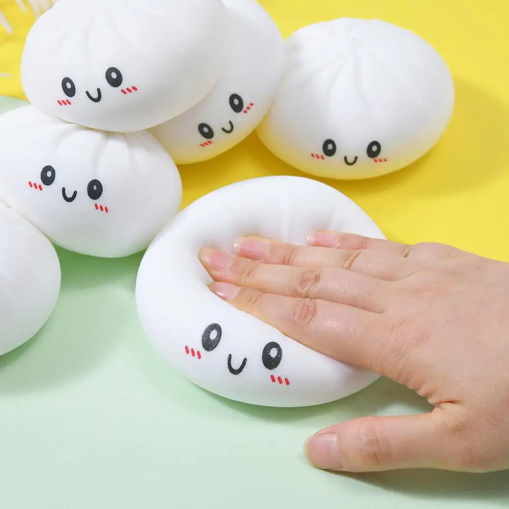 Kleurrijke Dumpling Stressbal Fidget Toy met Stoommandje