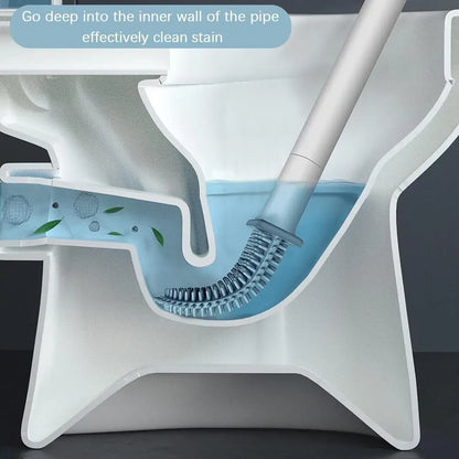 Toiletborstel siliconen ophangbaar met houder