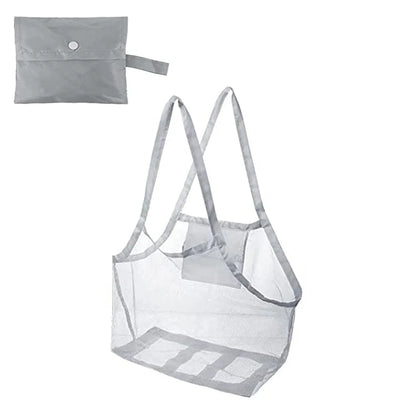 Grote Opvouwbare Mesh Tas voor Strand, Zwembad en Speelgoed