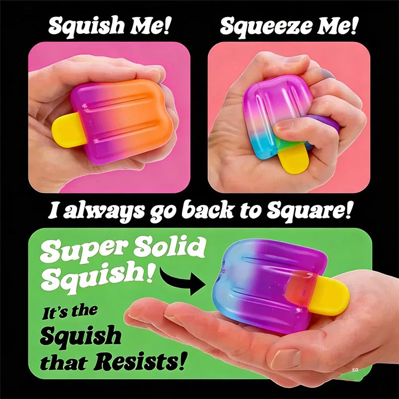 Squishy fidget speeltje ijshoorntje 10.5x6x2.3 cm