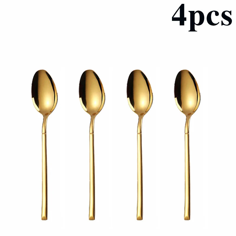 16-delige Gouden Bestekset Roestvrij Staal voor 4 Personen