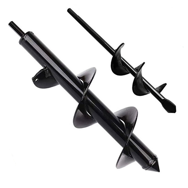 Tuinboor set 9 maten spiraal zwart