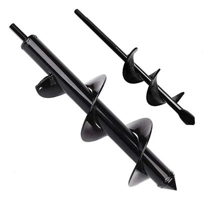 Tuinboor set 9 maten spiraal zwart