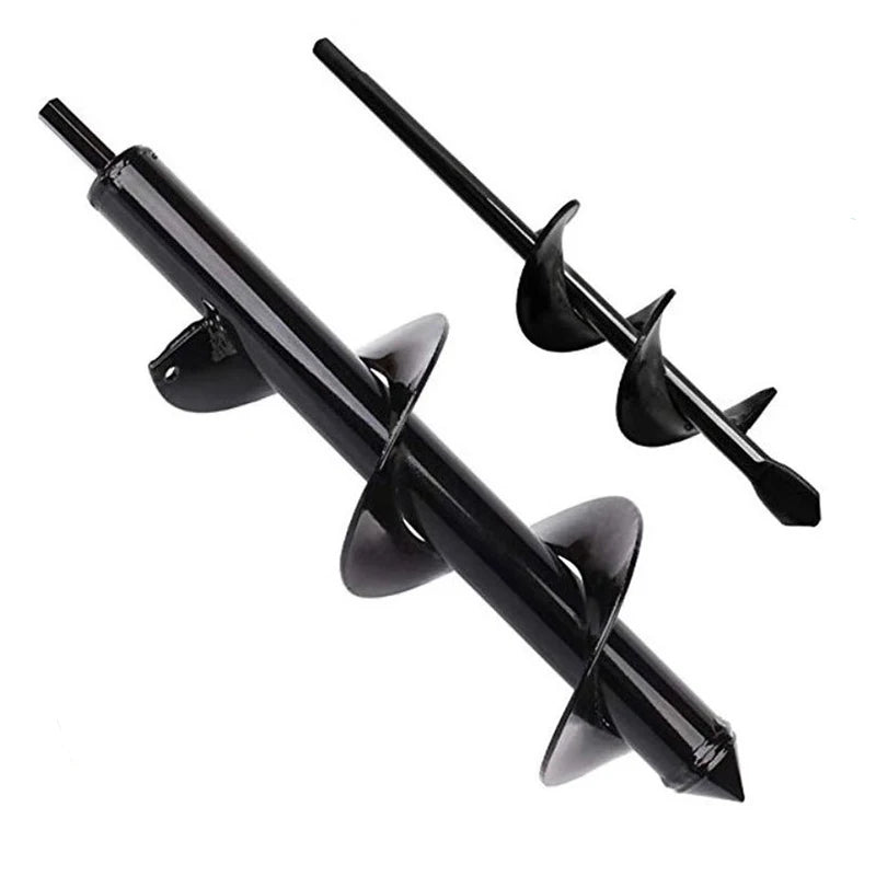Tuinboor set 9 maten spiraal zwart